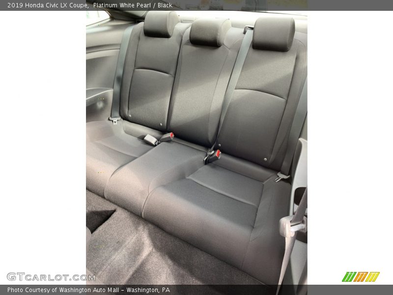 Platinum White Pearl / Black 2019 Honda Civic LX Coupe