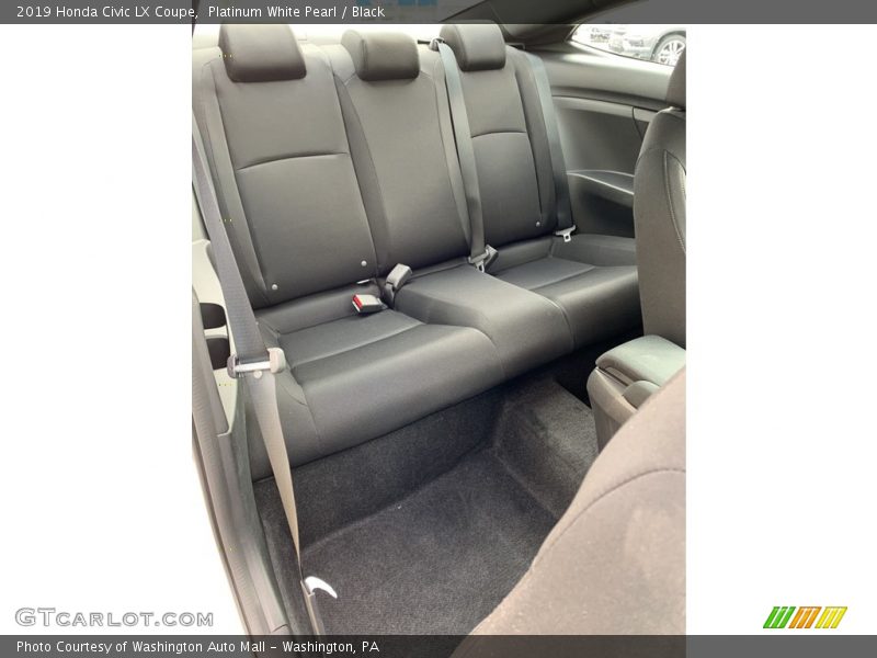 Platinum White Pearl / Black 2019 Honda Civic LX Coupe