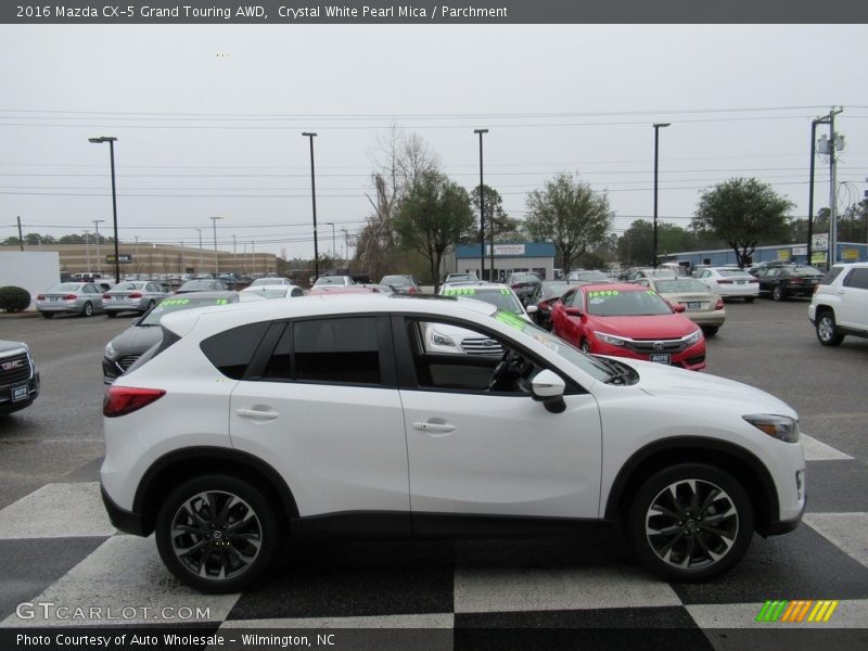 Crystal White Pearl Mica / Parchment 2016 Mazda CX-5 Grand Touring AWD