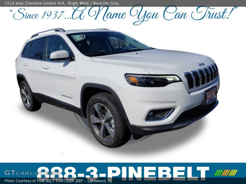 Bright White / Black/Ski Grey 2019 Jeep Cherokee Limited 4x4