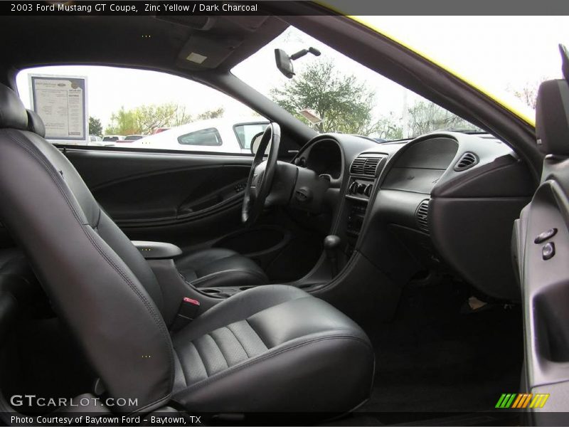 Zinc Yellow / Dark Charcoal 2003 Ford Mustang GT Coupe