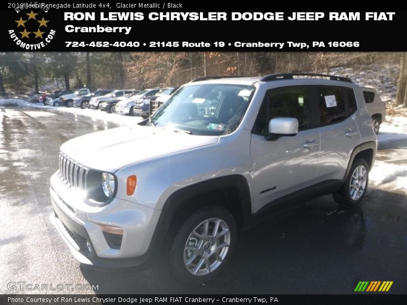 Glacier Metallic / Black 2019 Jeep Renegade Latitude 4x4