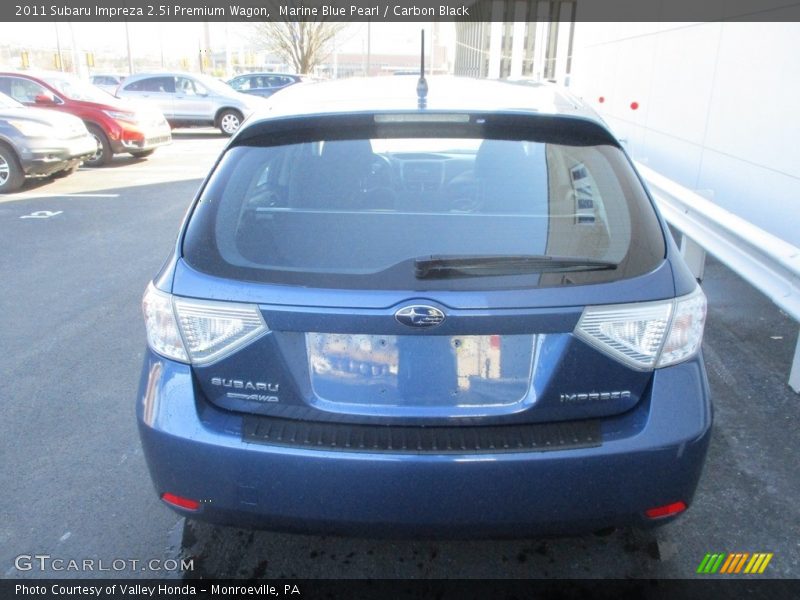 Marine Blue Pearl / Carbon Black 2011 Subaru Impreza 2.5i Premium Wagon