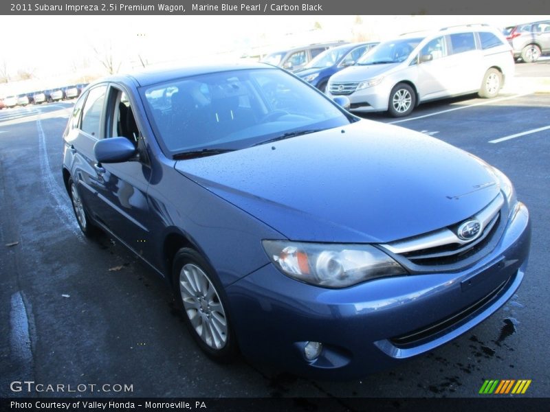 Marine Blue Pearl / Carbon Black 2011 Subaru Impreza 2.5i Premium Wagon