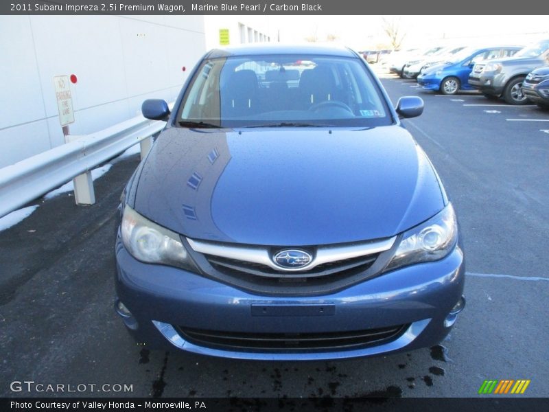 Marine Blue Pearl / Carbon Black 2011 Subaru Impreza 2.5i Premium Wagon