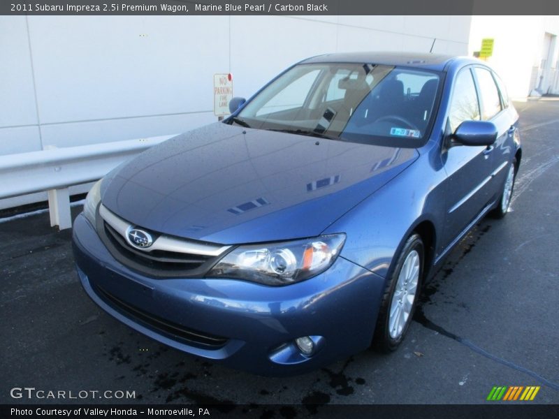 Marine Blue Pearl / Carbon Black 2011 Subaru Impreza 2.5i Premium Wagon