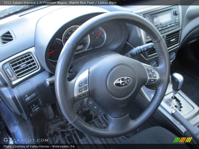 Marine Blue Pearl / Carbon Black 2011 Subaru Impreza 2.5i Premium Wagon