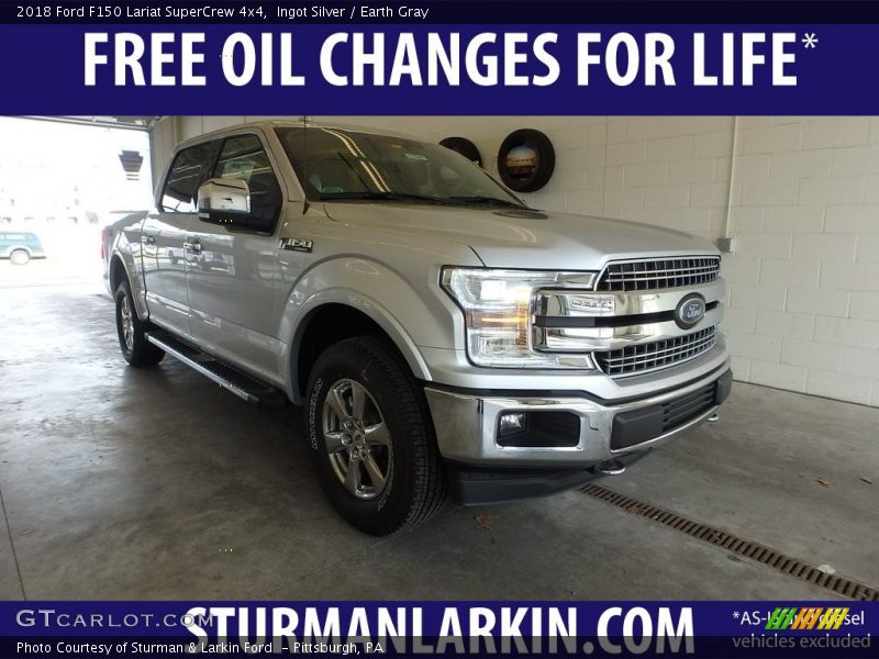 Ingot Silver / Earth Gray 2018 Ford F150 Lariat SuperCrew 4x4