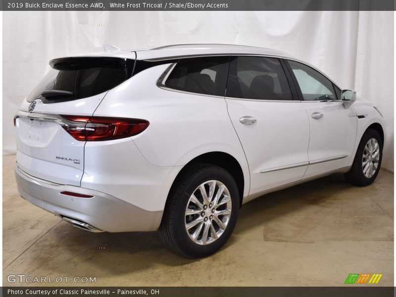 White Frost Tricoat / Shale/Ebony Accents 2019 Buick Enclave Essence AWD