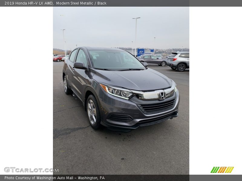 Modern Steel Metallic / Black 2019 Honda HR-V LX AWD