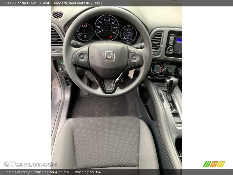 Modern Steel Metallic / Black 2019 Honda HR-V LX AWD