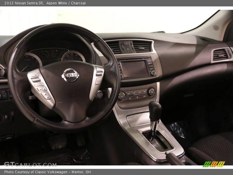Aspen White / Charcoal 2013 Nissan Sentra SR