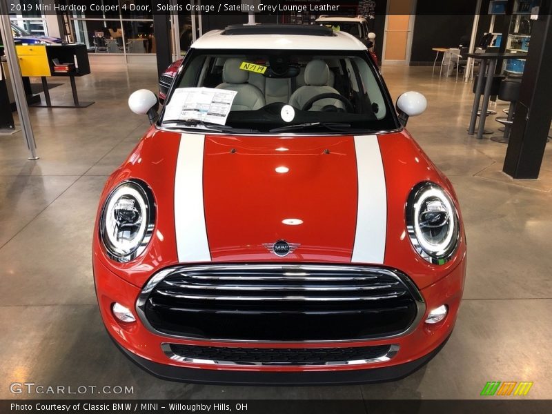Solaris Orange / Satellite Grey Lounge Leather 2019 Mini Hardtop Cooper 4 Door