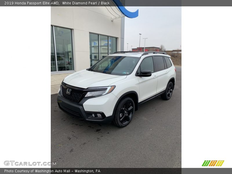 White Diamond Pearl / Black 2019 Honda Passport Elite AWD