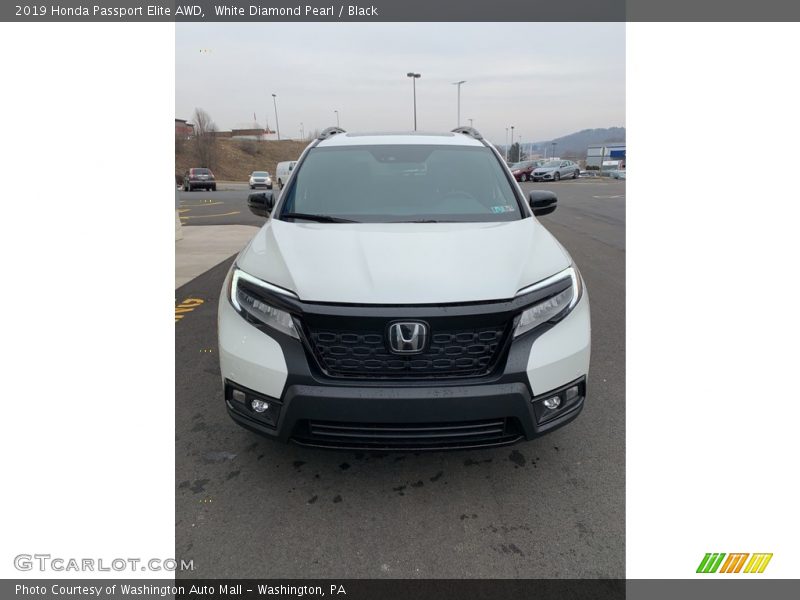 White Diamond Pearl / Black 2019 Honda Passport Elite AWD