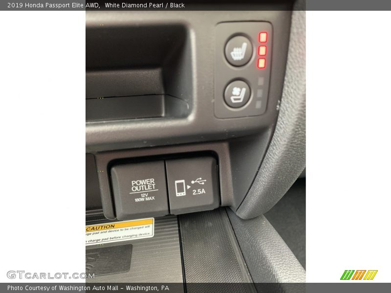 White Diamond Pearl / Black 2019 Honda Passport Elite AWD