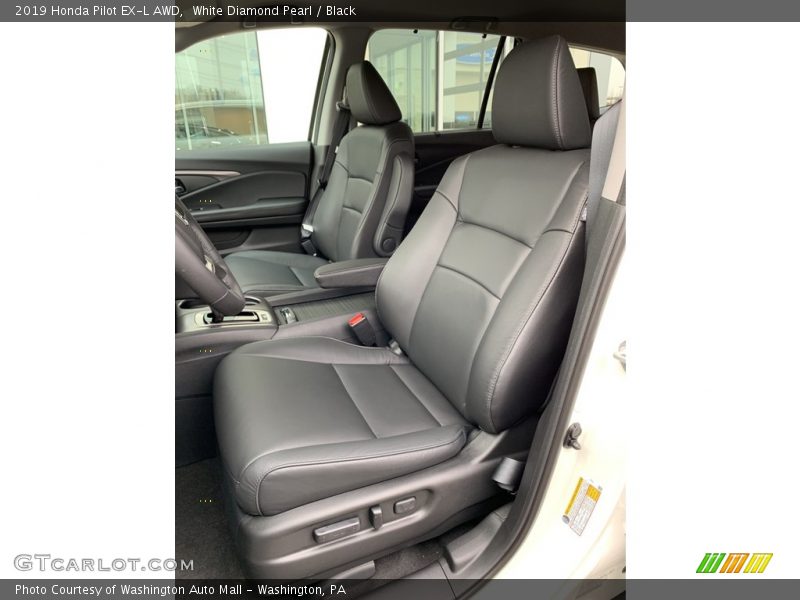 White Diamond Pearl / Black 2019 Honda Pilot EX-L AWD