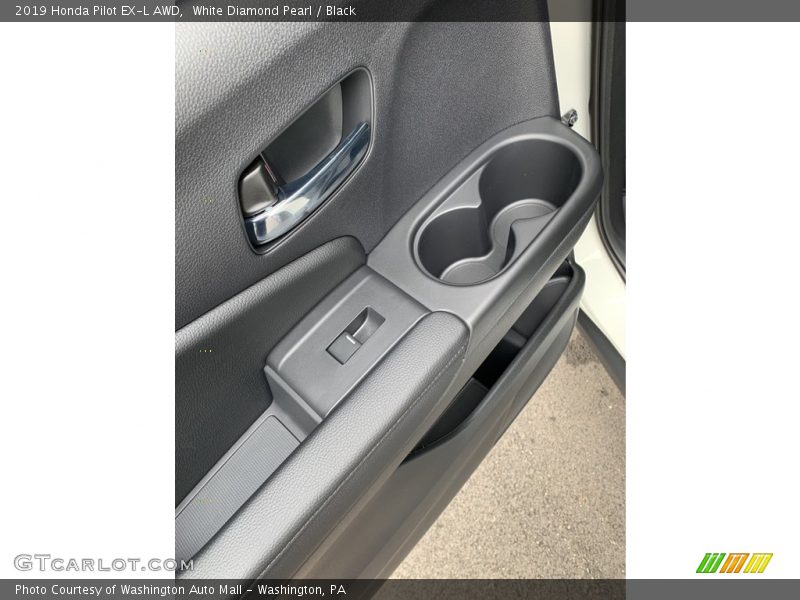 White Diamond Pearl / Black 2019 Honda Pilot EX-L AWD