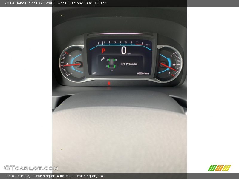 White Diamond Pearl / Black 2019 Honda Pilot EX-L AWD