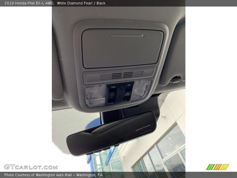 White Diamond Pearl / Black 2019 Honda Pilot EX-L AWD