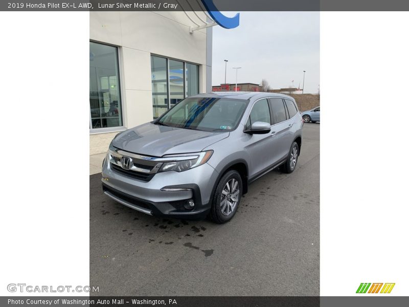 Lunar Silver Metallic / Gray 2019 Honda Pilot EX-L AWD