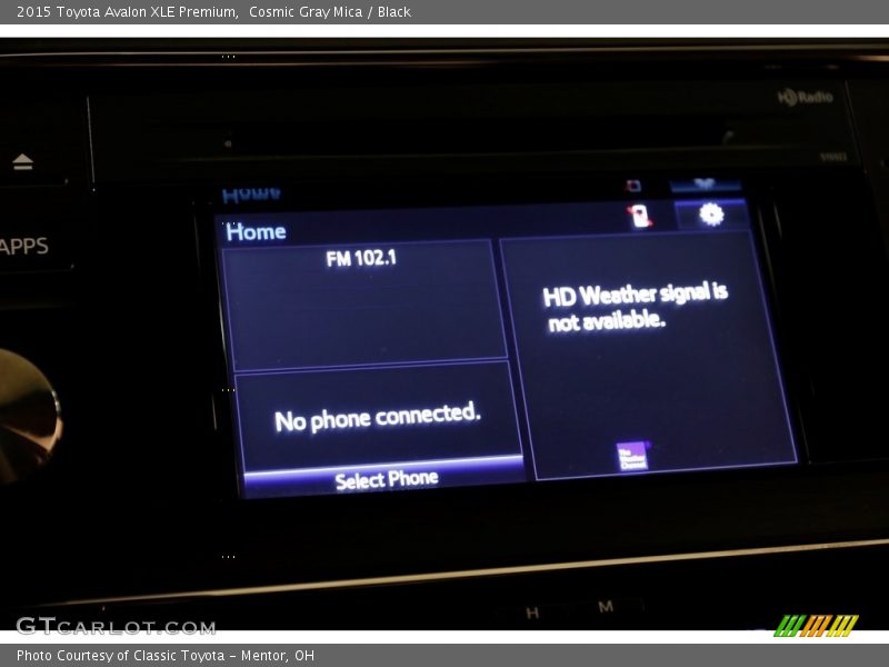 Cosmic Gray Mica / Black 2015 Toyota Avalon XLE Premium