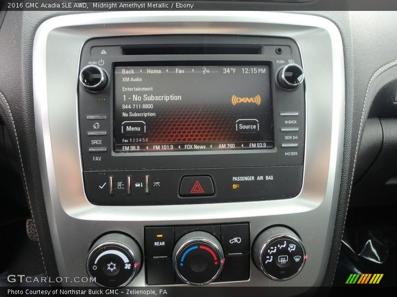 Midnight Amethyst Metallic / Ebony 2016 GMC Acadia SLE AWD