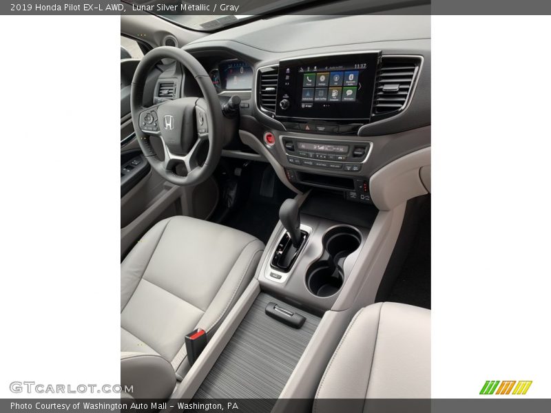 Lunar Silver Metallic / Gray 2019 Honda Pilot EX-L AWD