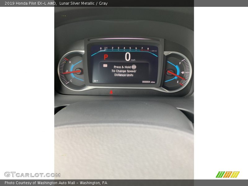 Lunar Silver Metallic / Gray 2019 Honda Pilot EX-L AWD
