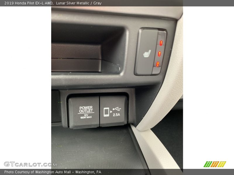 Lunar Silver Metallic / Gray 2019 Honda Pilot EX-L AWD