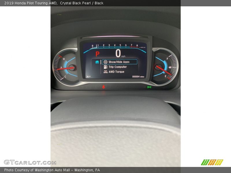 Crystal Black Pearl / Black 2019 Honda Pilot Touring AWD