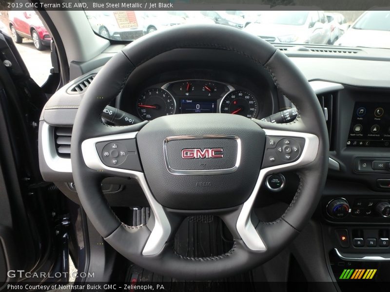 Blue Steel Metallic / Jet Black 2019 GMC Terrain SLE AWD