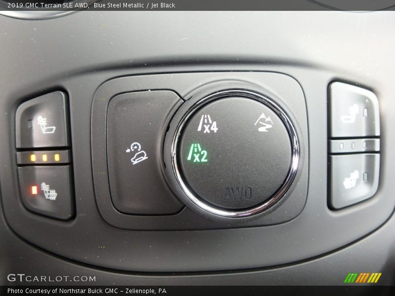 Blue Steel Metallic / Jet Black 2019 GMC Terrain SLE AWD