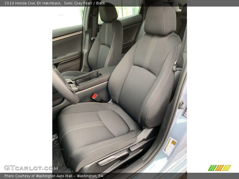 Sonic Gray Pearl / Black 2019 Honda Civic EX Hatchback