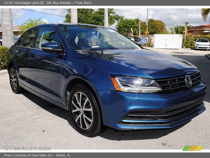 Silk Blue Metallic / Titan Black 2018 Volkswagen Jetta SE