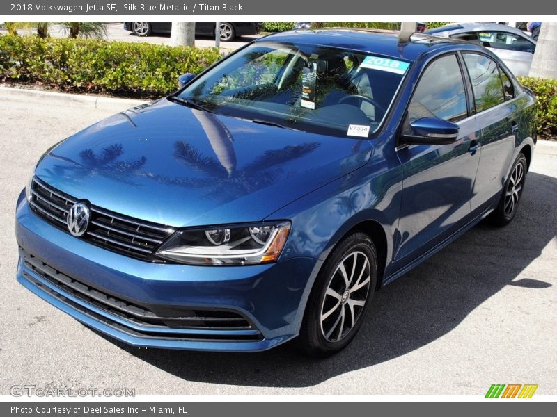 Silk Blue Metallic / Titan Black 2018 Volkswagen Jetta SE