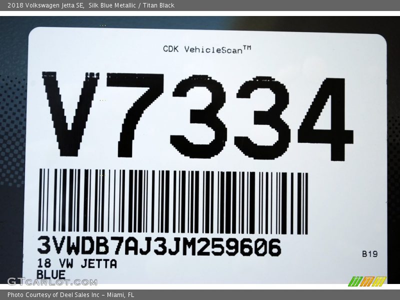 Silk Blue Metallic / Titan Black 2018 Volkswagen Jetta SE