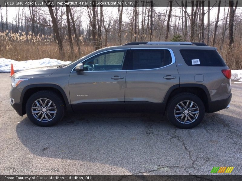 Pepperdust Metallic / Cocoa/Light Ash Gray 2019 GMC Acadia SLT AWD