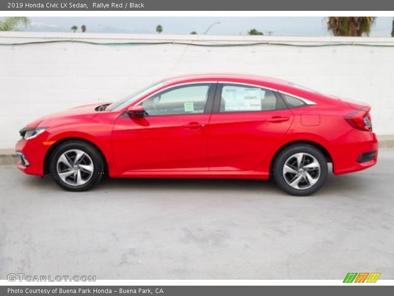 Rallye Red / Black 2019 Honda Civic LX Sedan