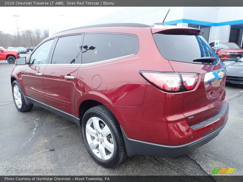 Siren Red Tintcoat / Ebony 2016 Chevrolet Traverse LT AWD