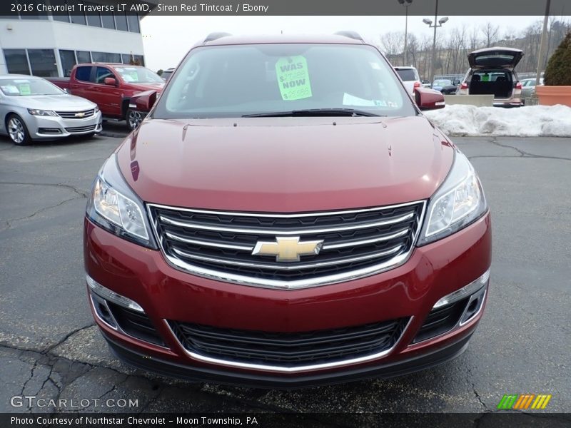 Siren Red Tintcoat / Ebony 2016 Chevrolet Traverse LT AWD