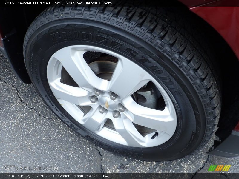Siren Red Tintcoat / Ebony 2016 Chevrolet Traverse LT AWD