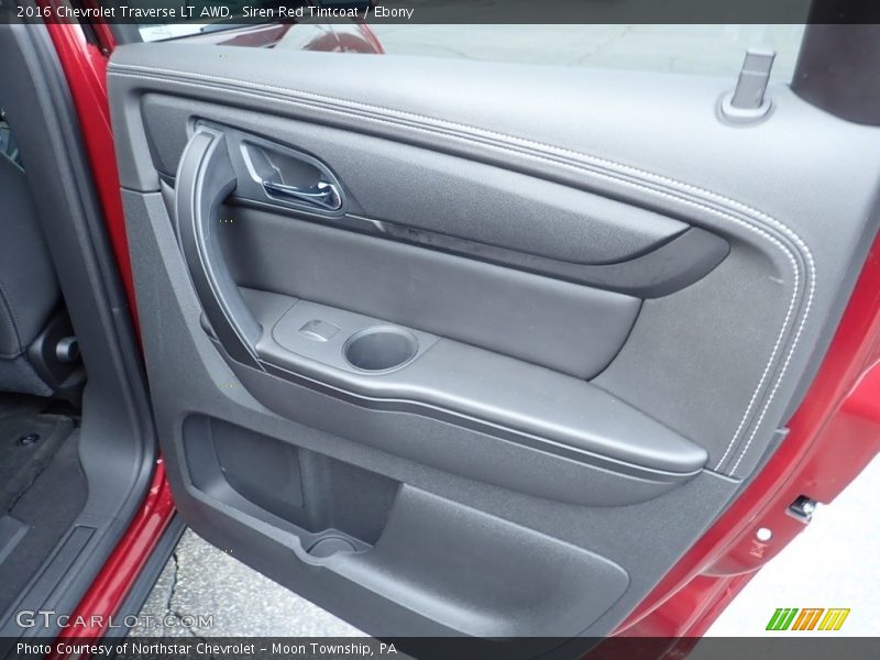 Siren Red Tintcoat / Ebony 2016 Chevrolet Traverse LT AWD