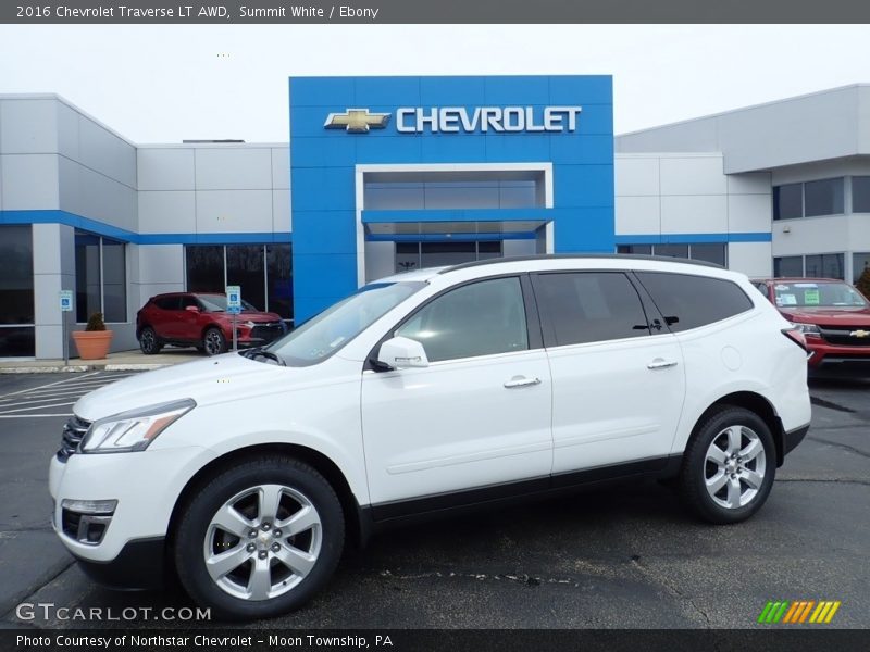 Summit White / Ebony 2016 Chevrolet Traverse LT AWD