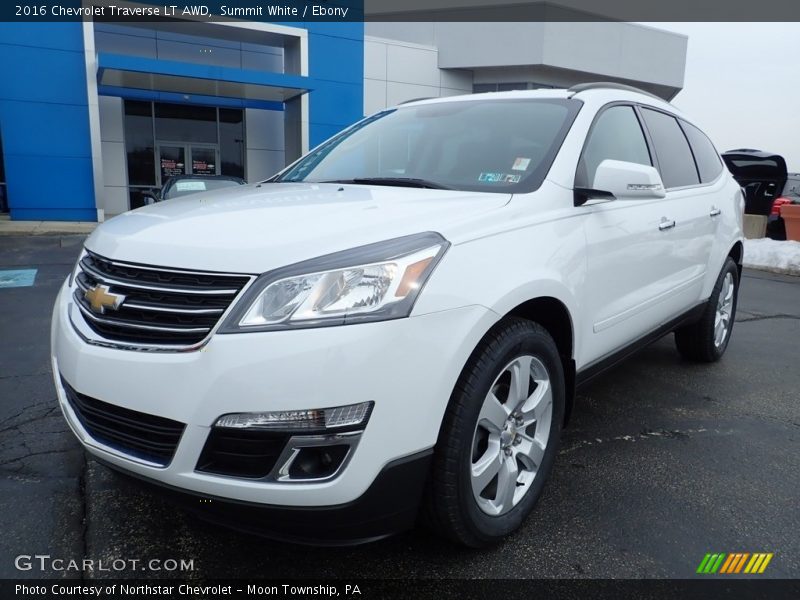 Summit White / Ebony 2016 Chevrolet Traverse LT AWD