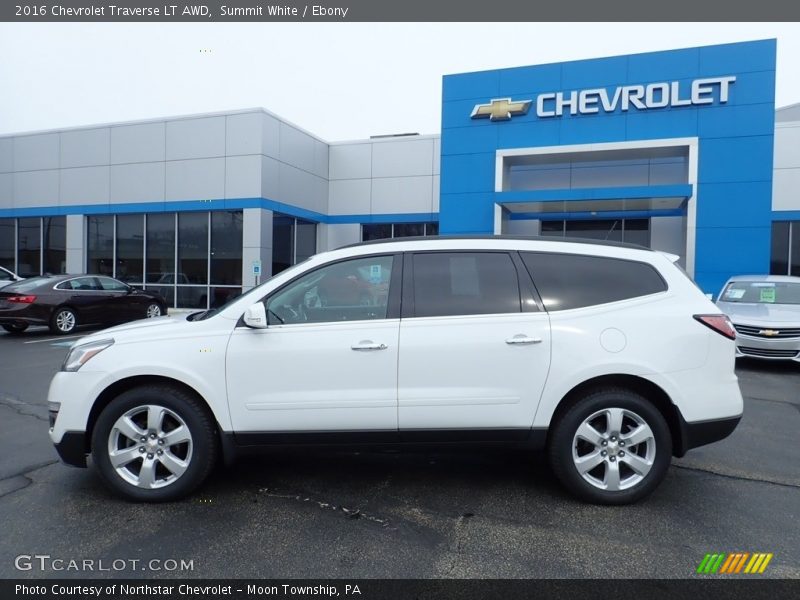 Summit White / Ebony 2016 Chevrolet Traverse LT AWD