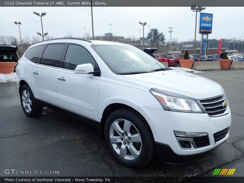 Summit White / Ebony 2016 Chevrolet Traverse LT AWD