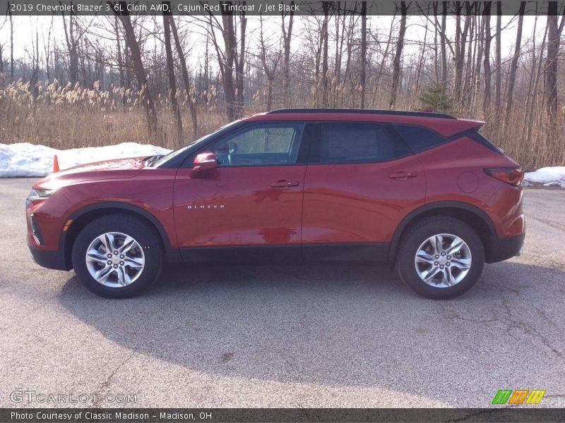 Cajun Red Tintcoat / Jet Black 2019 Chevrolet Blazer 3.6L Cloth AWD