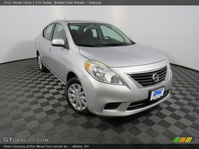 Brilliant Silver Metallic / Charcoal 2012 Nissan Versa 1.6 SV Sedan