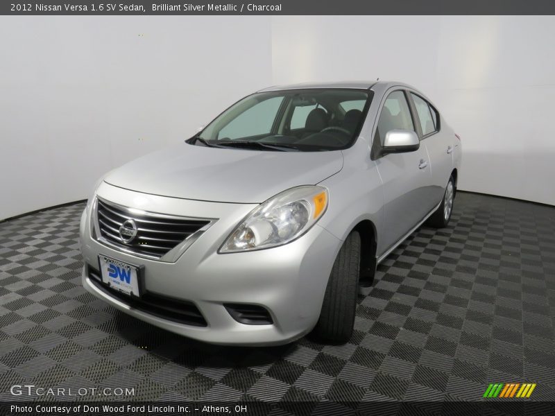 Brilliant Silver Metallic / Charcoal 2012 Nissan Versa 1.6 SV Sedan